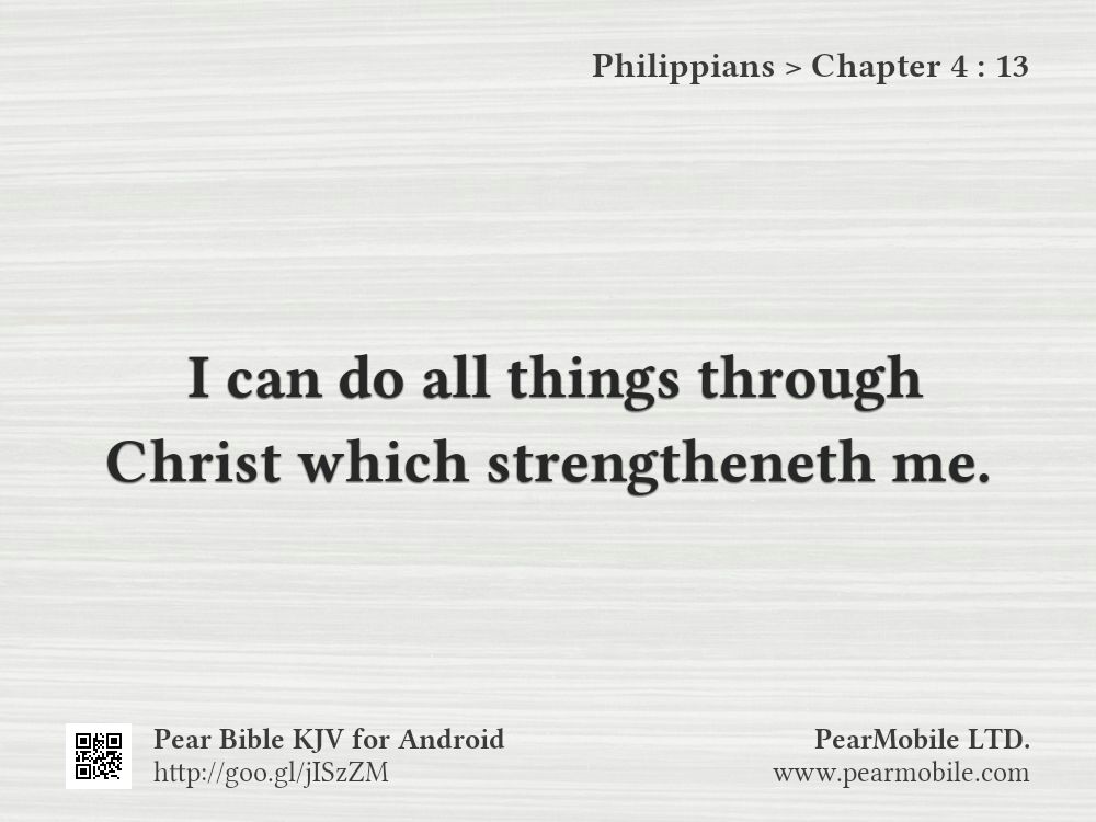 Philippians, Chapter 4:13